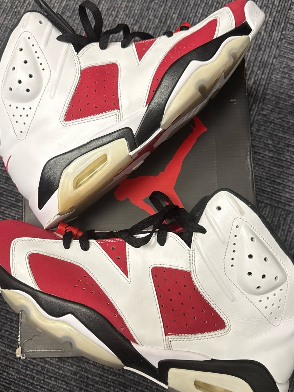 Jordan 6 Retro Carmine - White Red Black Retro Sneakers